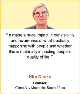 Kim Danks - Founder, Climb Any Mountain, South Africa