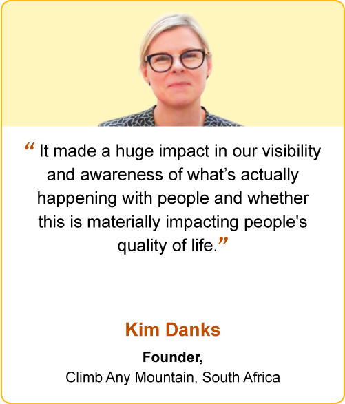 Kim Danks - Founder, Climb Any Mountain, South Africa