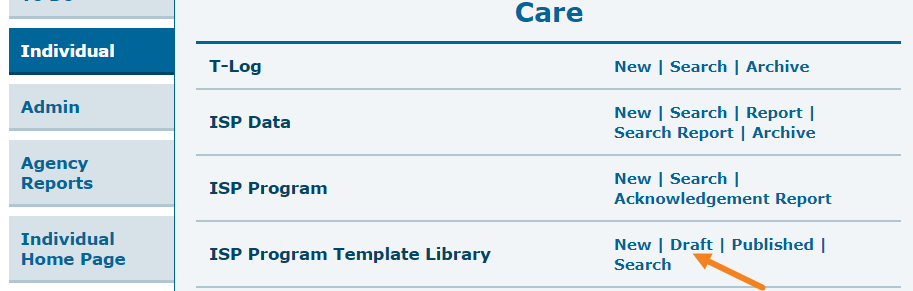 select program from isp program list