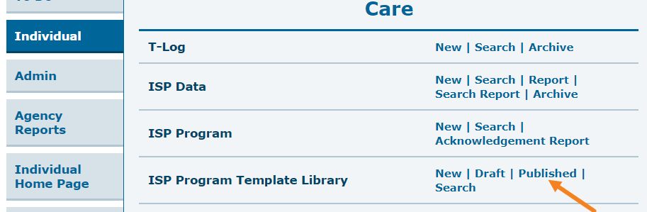 select program from isp program list