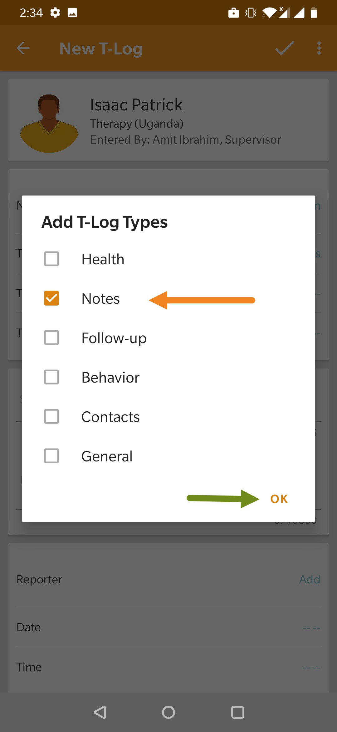 ISP program on therap dashboard