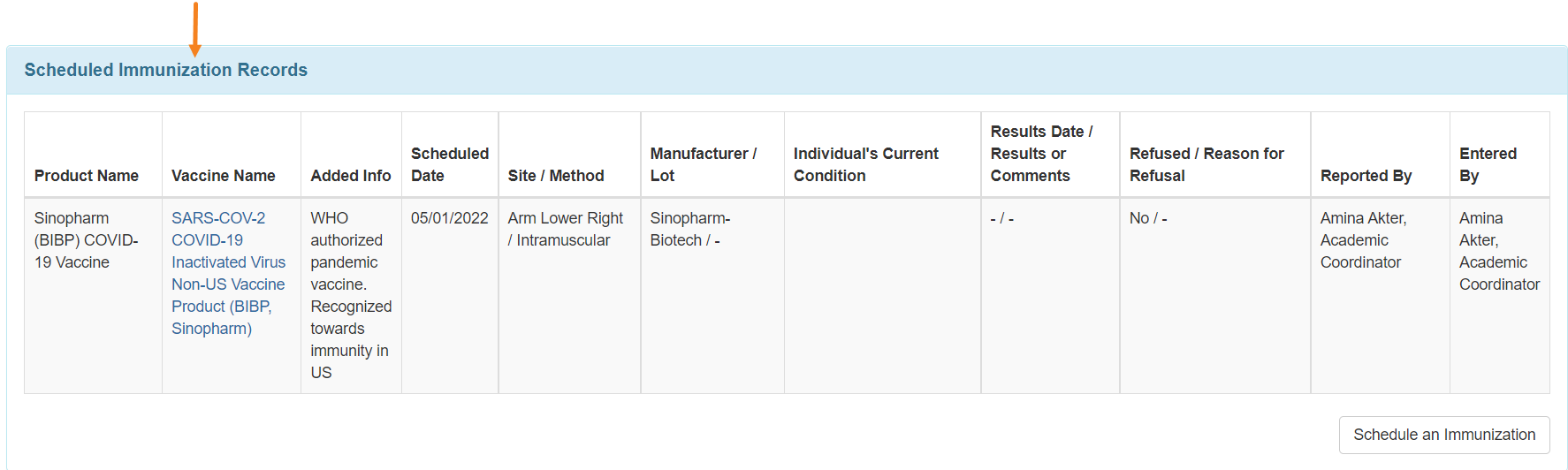 select program from isp program list