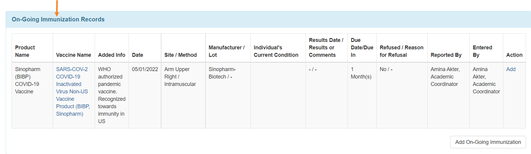 select program from isp program list