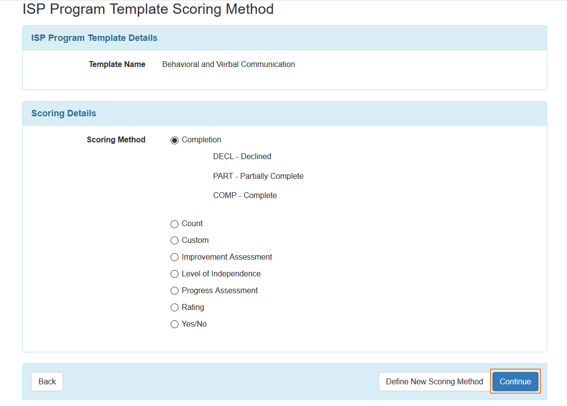 select program from isp program list