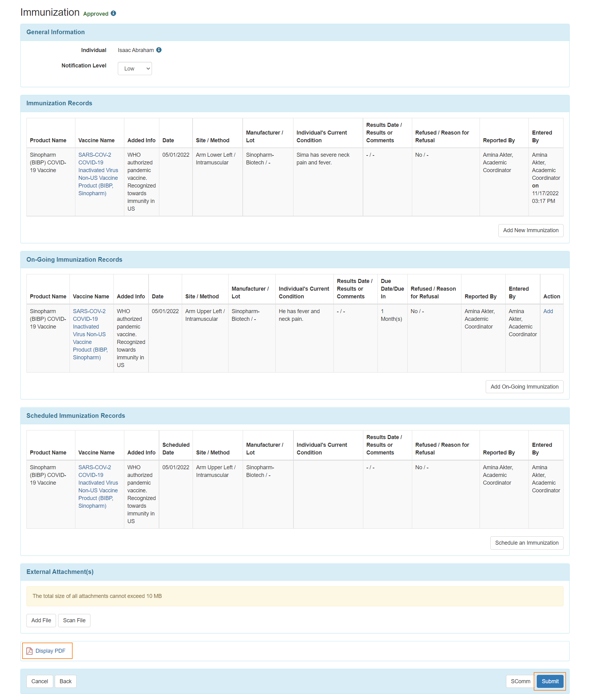 select program from isp program list