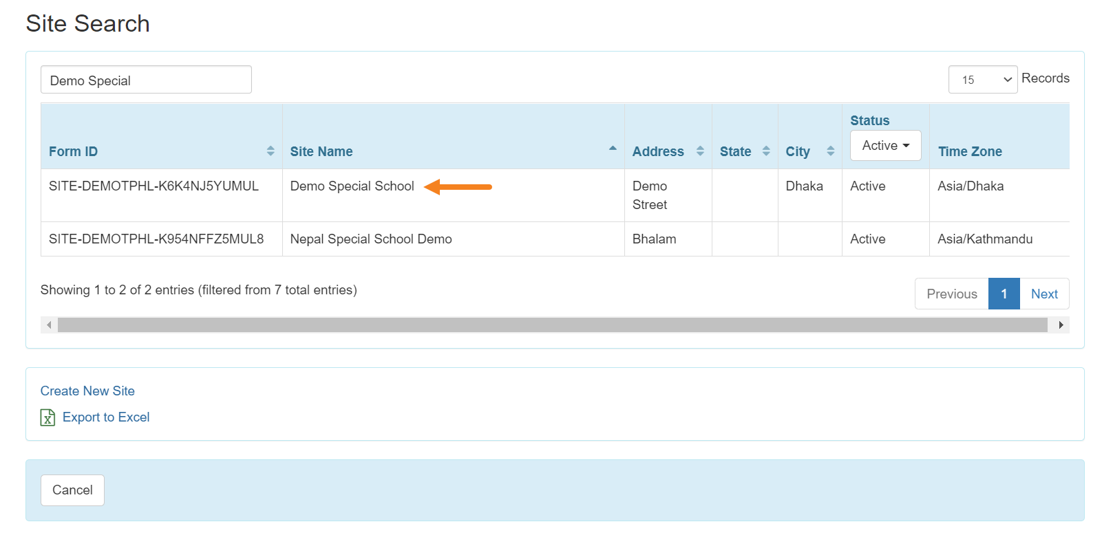 select program from isp program list