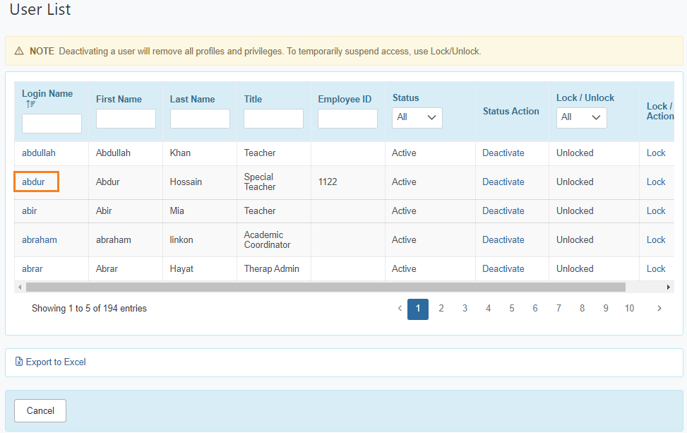 2. user list 2 select program from isp program list