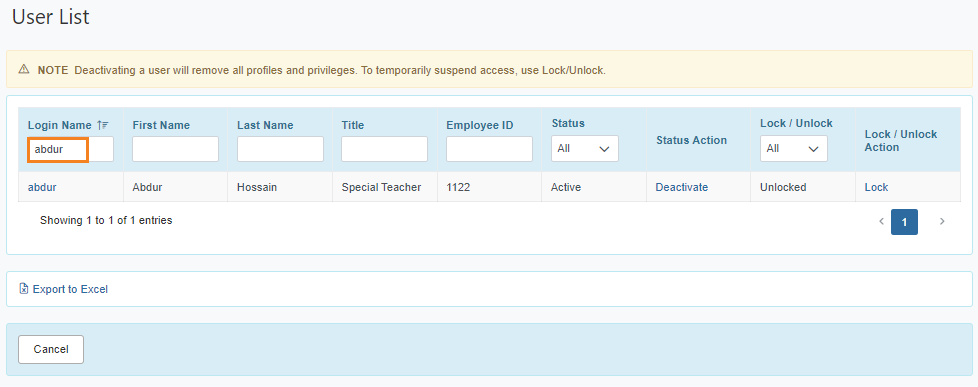 2. user list 2 select program from isp program list