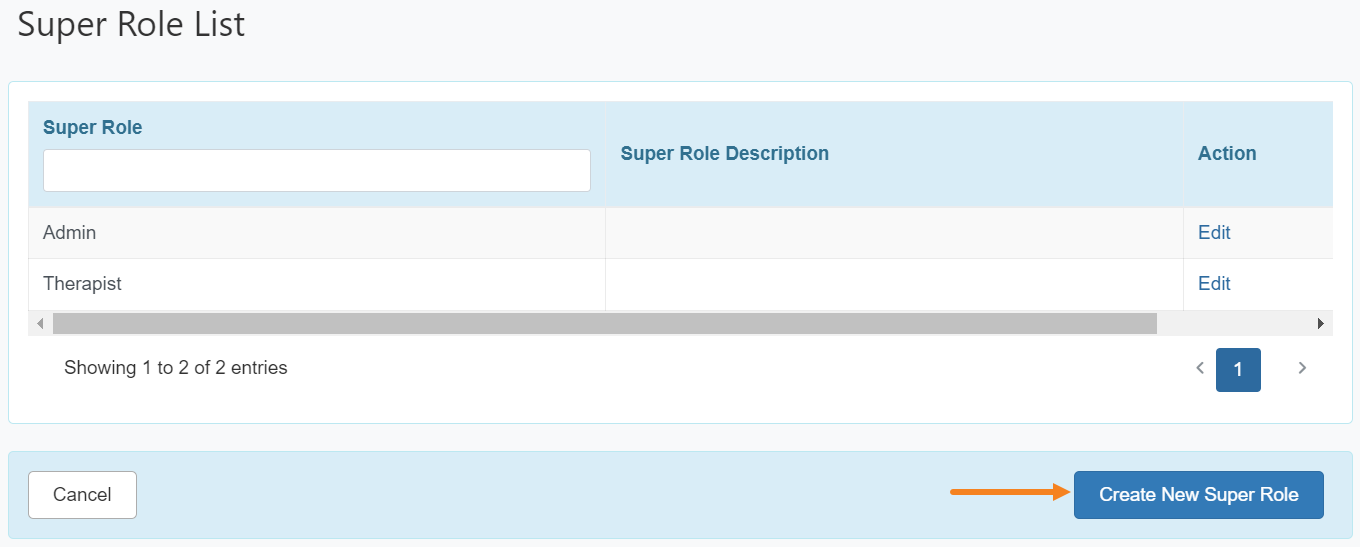 ISP program on therap dashboard