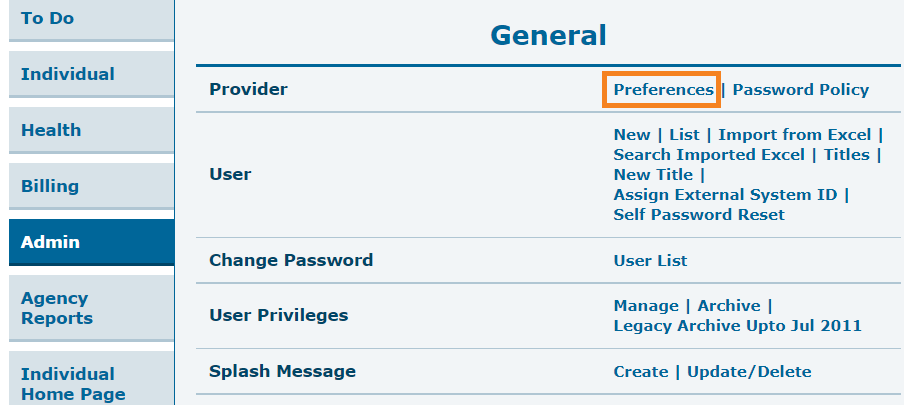 ISP program on therap dashboard