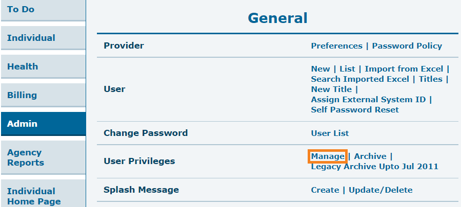 ISP program on therap dashboard