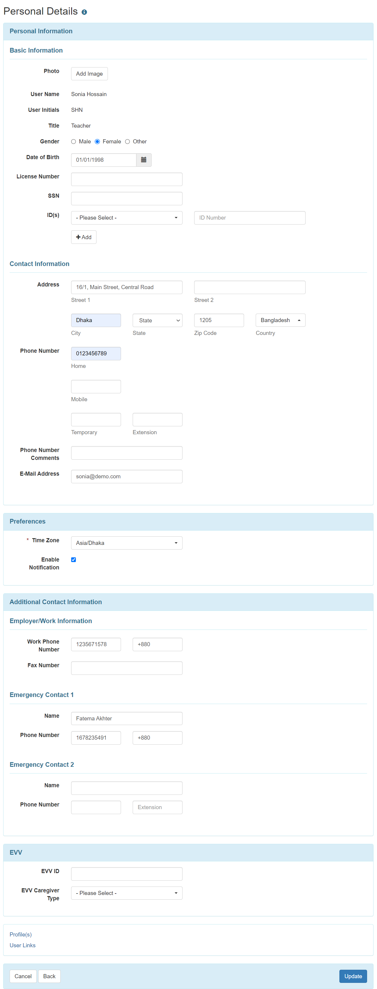 Personal Details