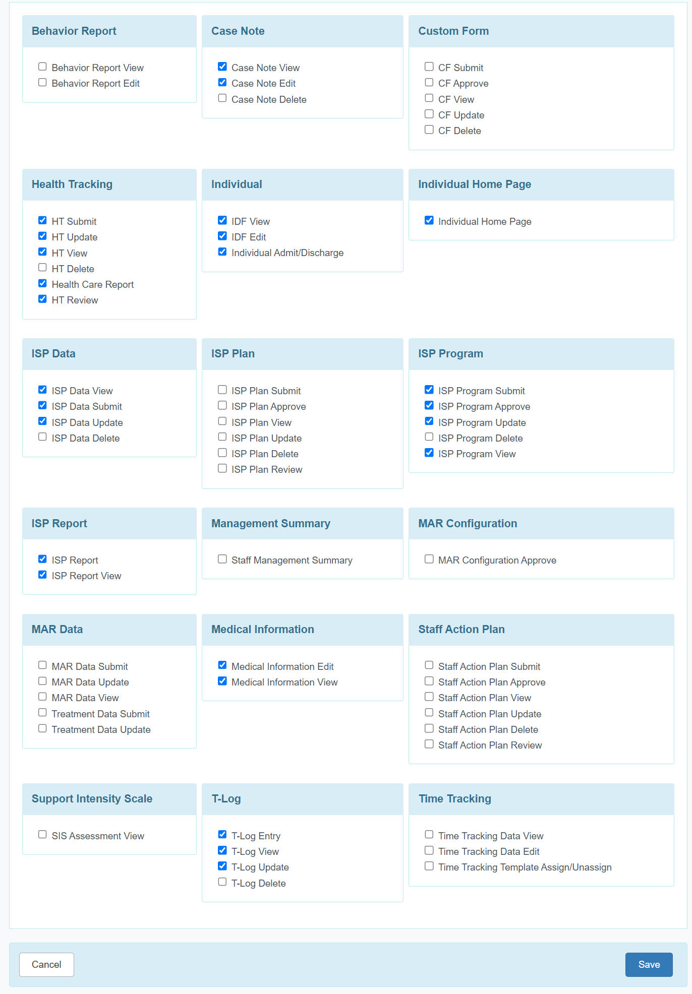 Select Super Roles ISP program on therap dashboard