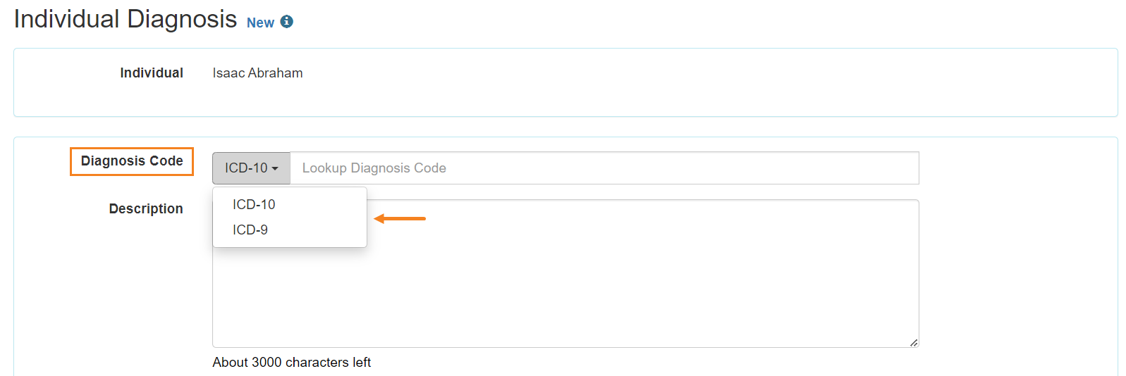 diagnosis code