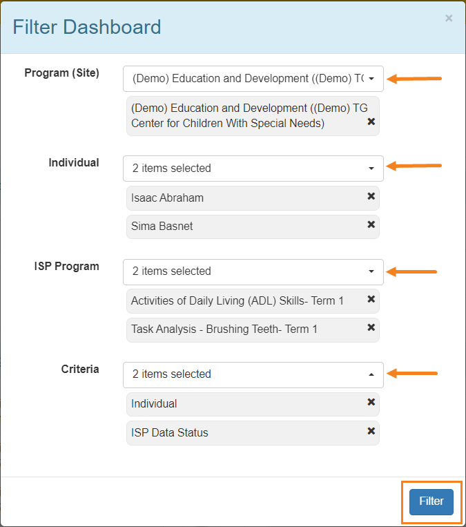 select program from isp program list