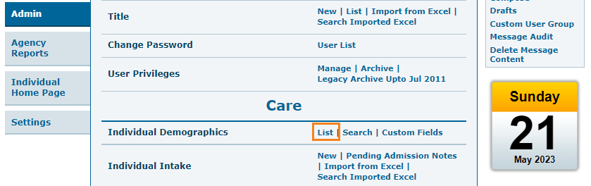 ISP program on therap dashboard