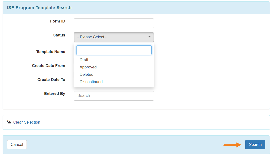 ISP program on therap dashboard