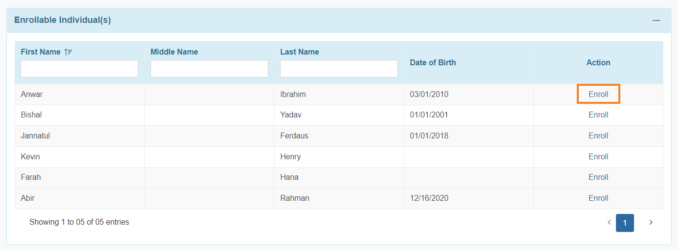 select program from isp program list