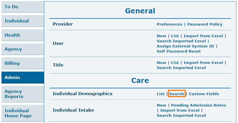 ISP program on therap dashboard