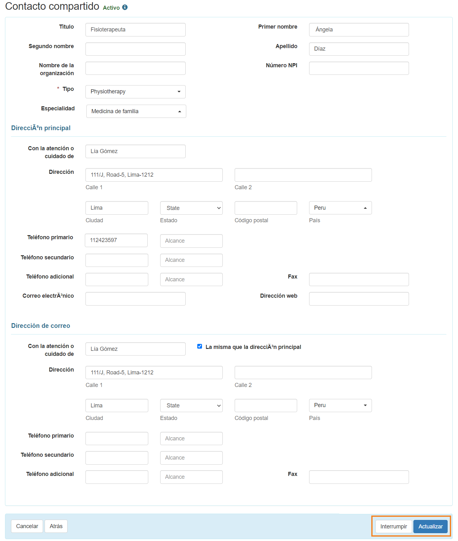 ISP program on therap dashboard