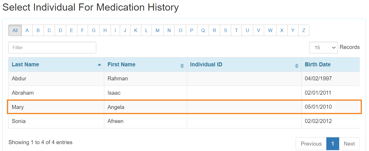 select program from isp program list