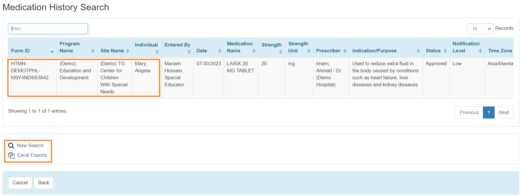 ISP program on therap dashboard