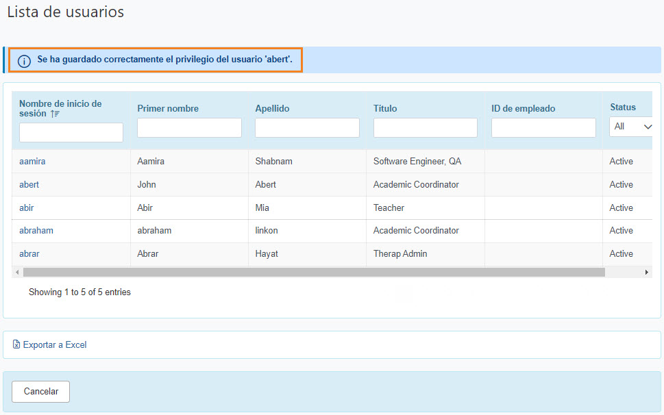 ISP program on therap dashboard