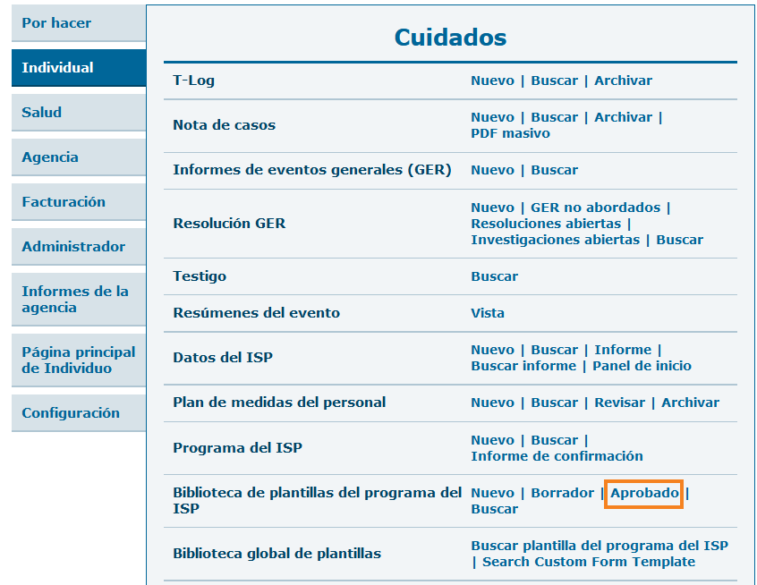 select program from isp program list