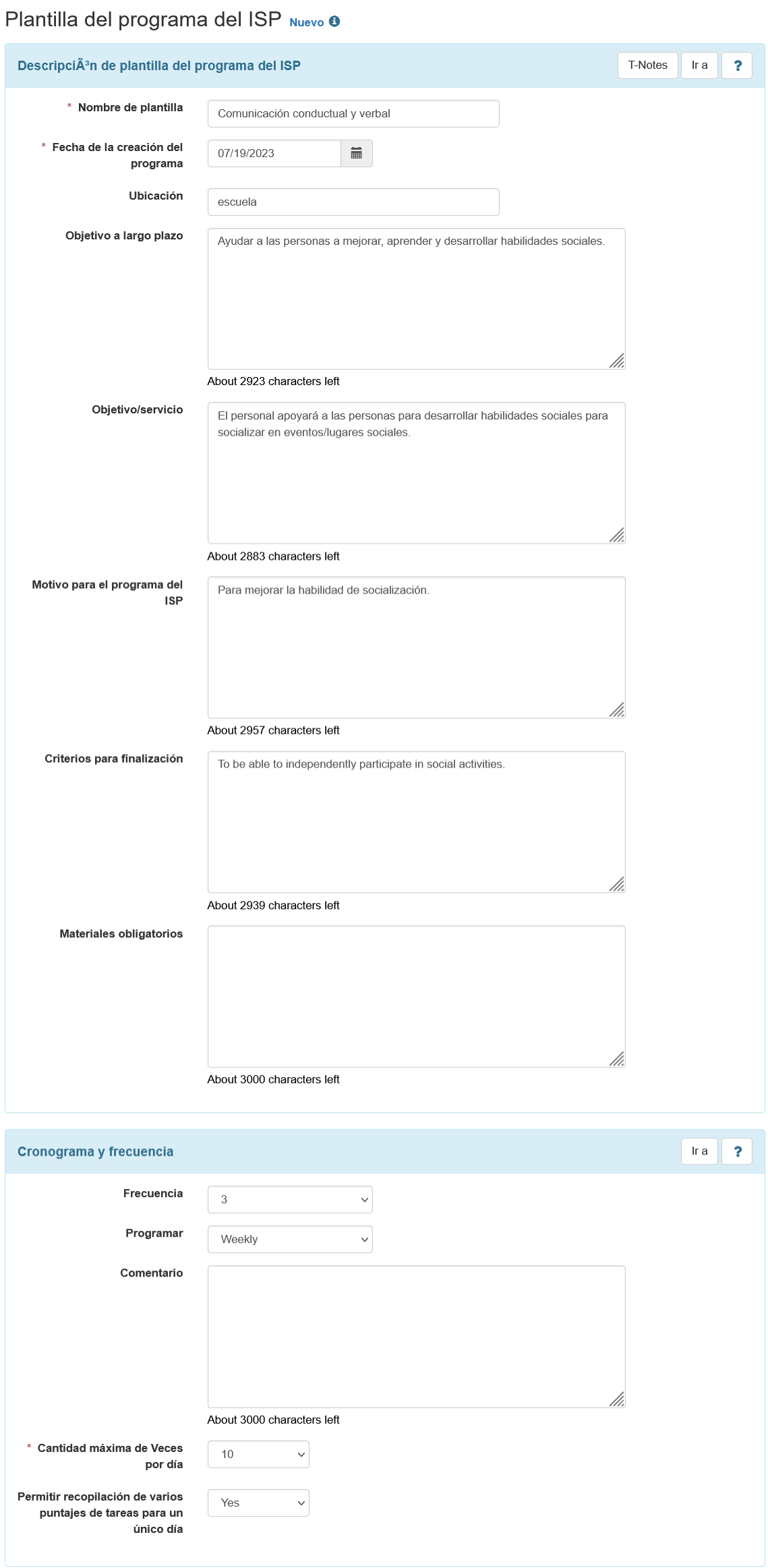 select program from isp program list