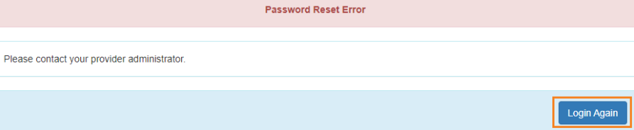 Login again