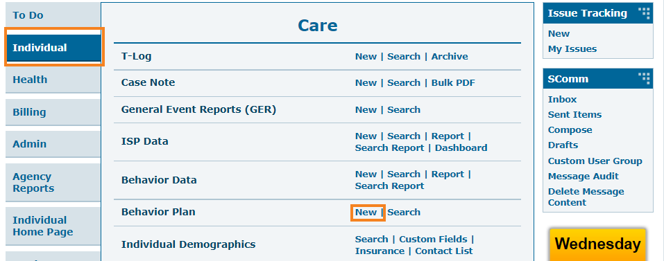 ISP program on therap dashboard