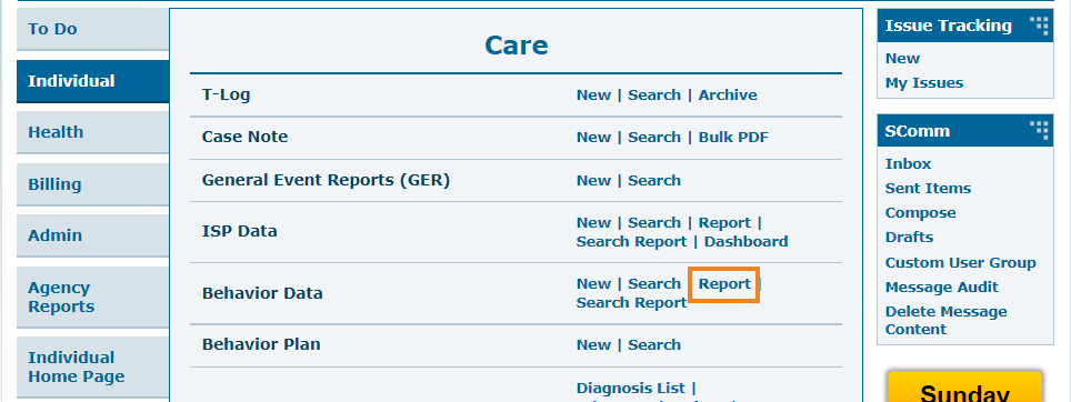 ISP program on therap dashboard