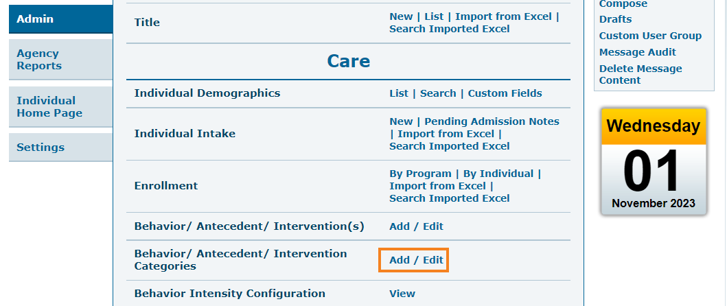 ISP program on therap dashboard