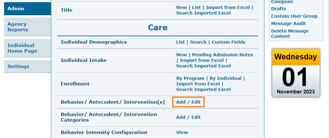 select program from isp program list