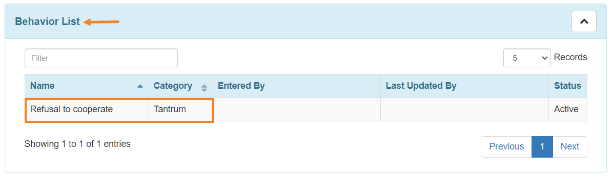 behavior list 2 select program from isp program list
