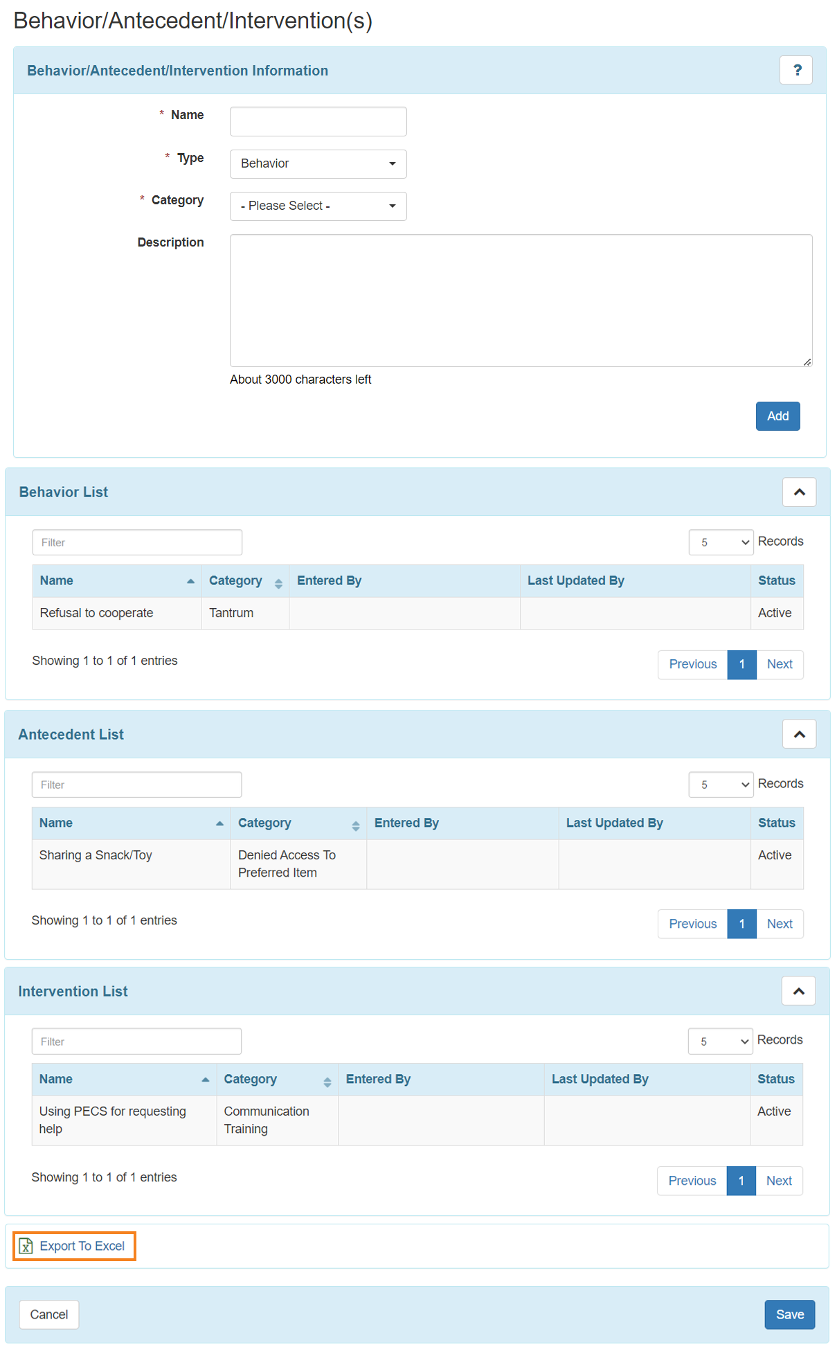 select program from isp program list