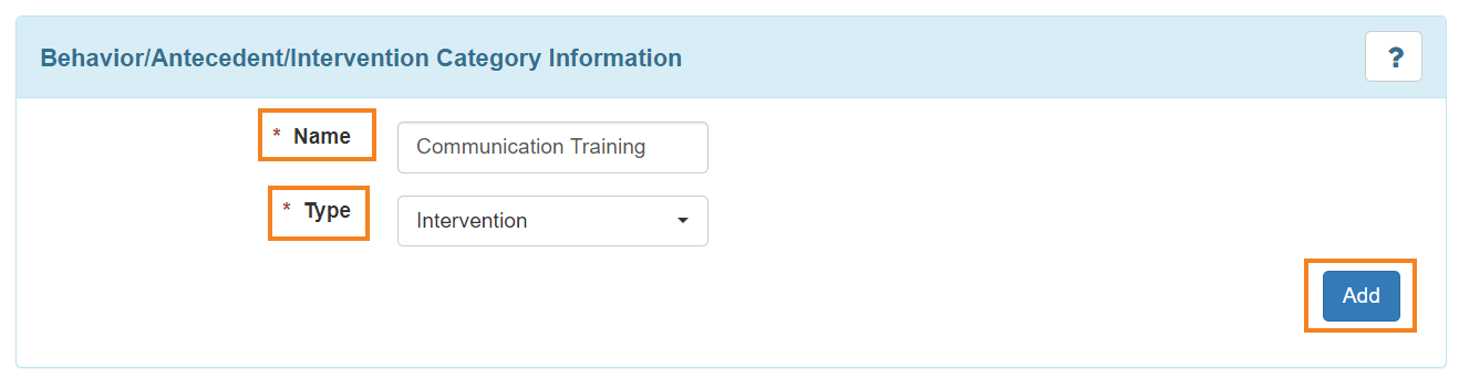 intervention add select program from isp program list