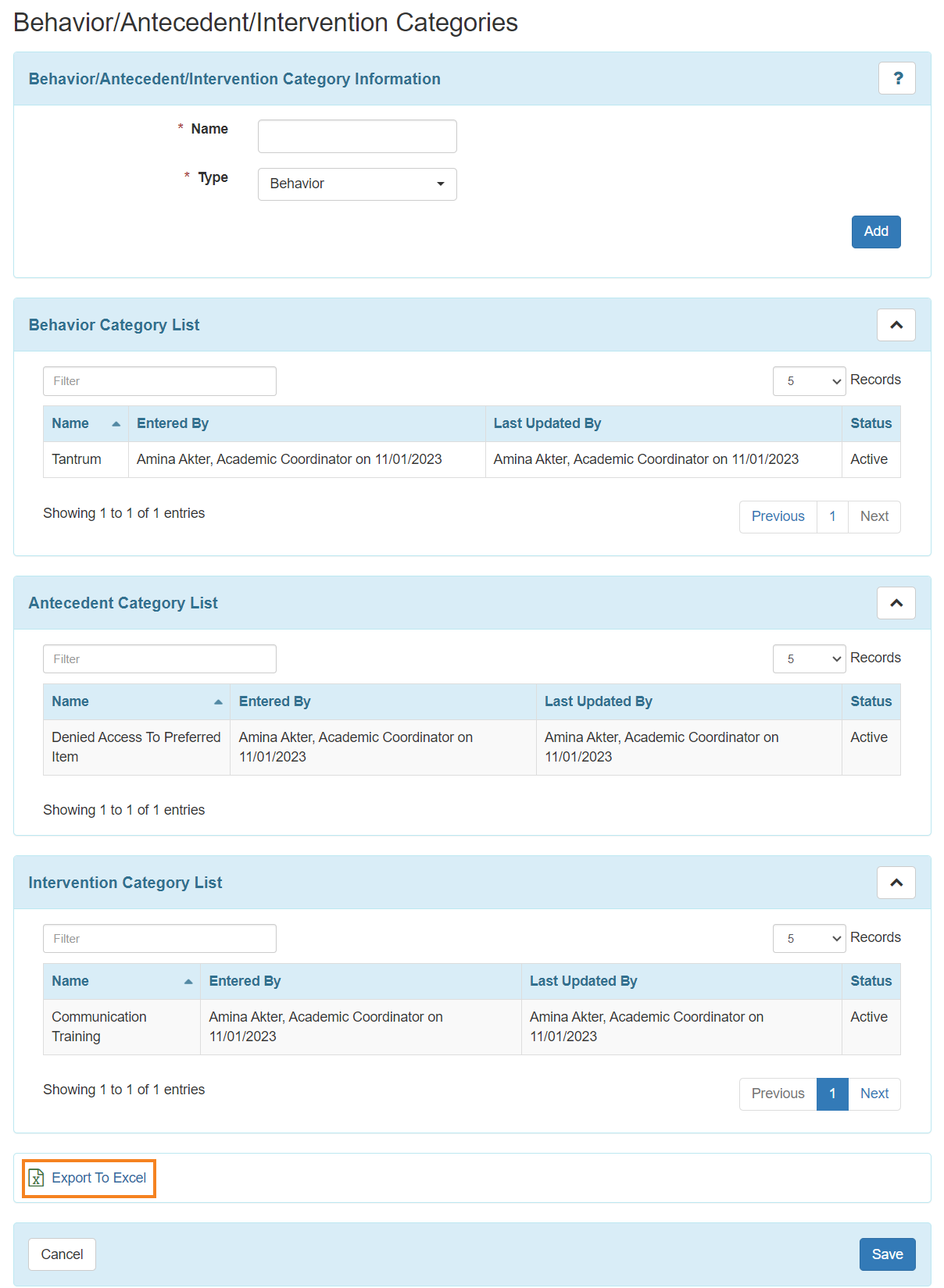 select program from isp program list