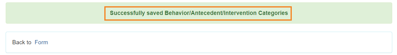 success notification select program from isp program list