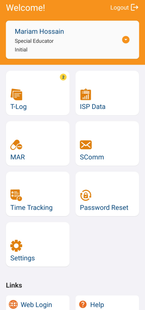 ISP program on therap dashboard