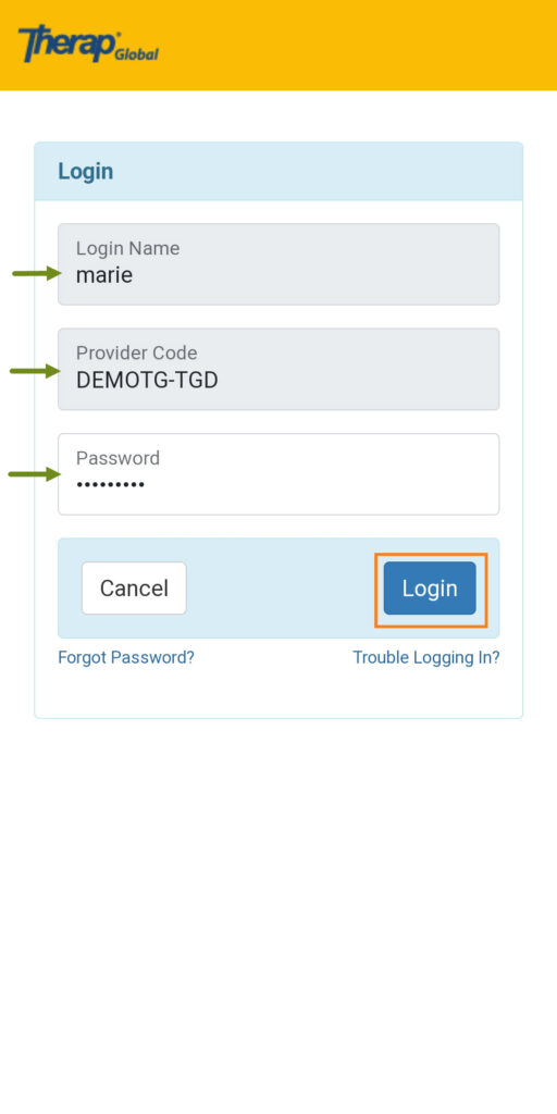 ISP program on therap dashboard