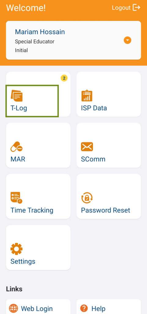 ISP program on therap dashboard