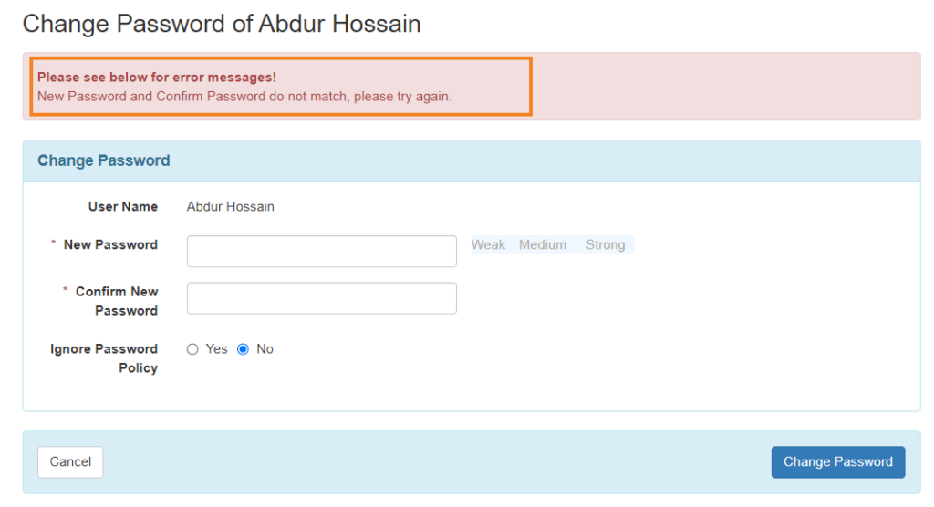 reset password 2 select program from isp program list