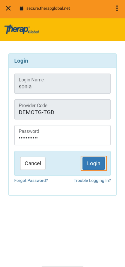 ISP program on therap dashboard