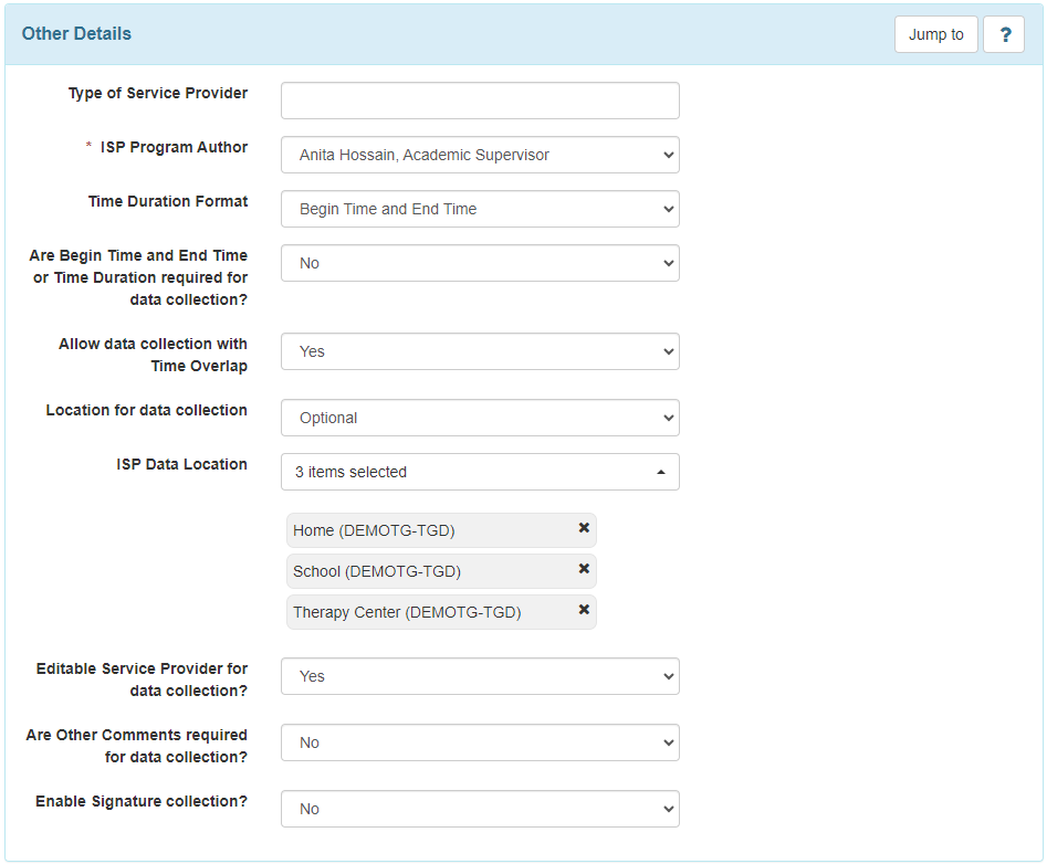 select program from isp program list