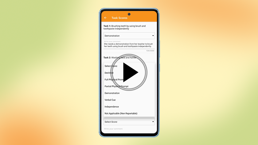 Enter ISP Data from Therap Mobile App