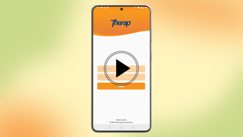 Log in to Therap Mobile App