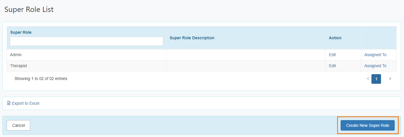 ISP program on therap dashboard