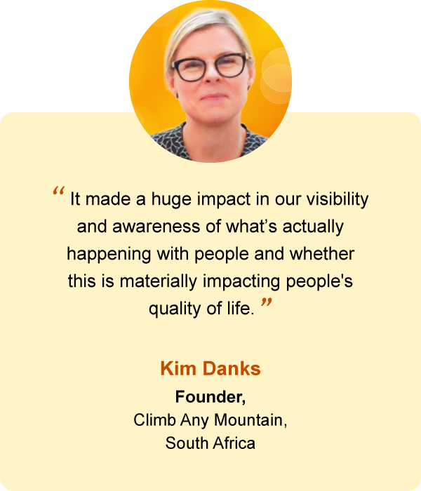 Kim Danks Founder, Climb Any Mountain, South Africa