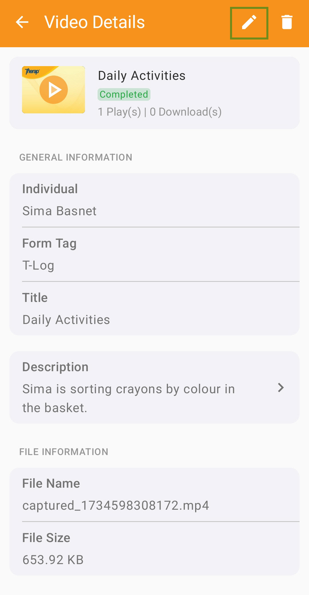 ISP program on therap dashboard